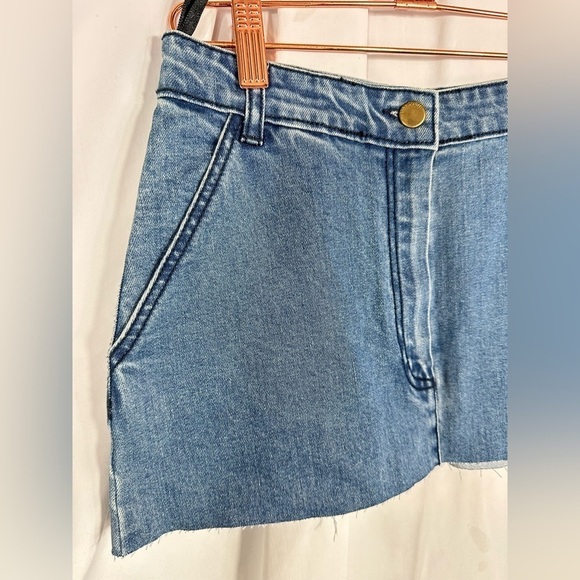 Manoush denim micro mini with rainbow details on pockets size 4 - Picture 3 of 7